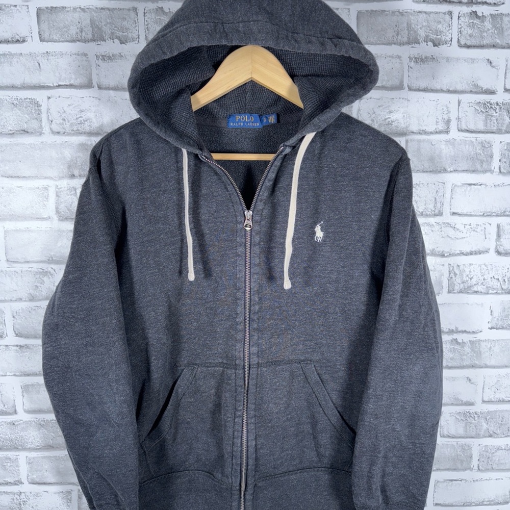 Polo by Ralph Lauren Men's Charcoal Zip-Up Hoodie
